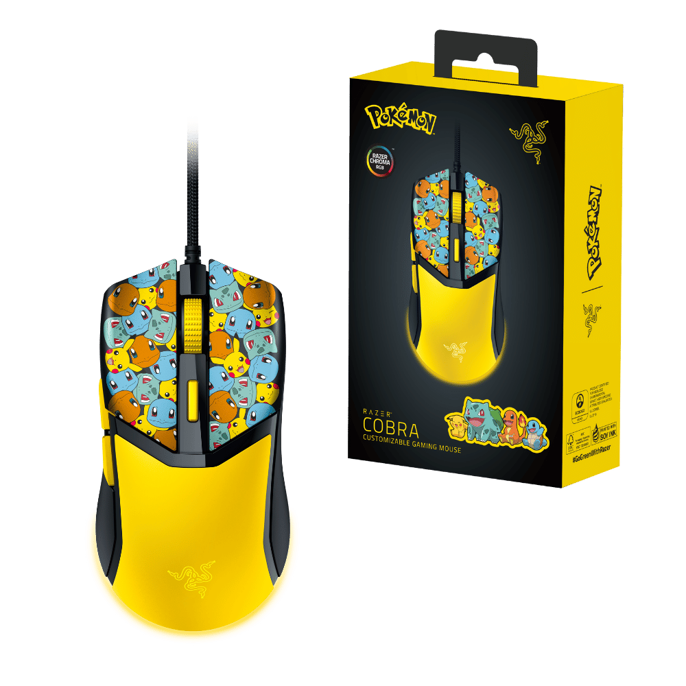 Mouse Gamer Razer Cobra Lightweight Wired Pokémon Kanto Edition