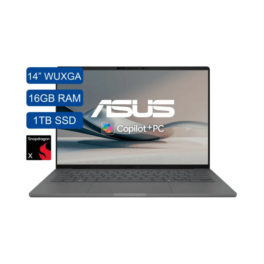 Portátil ASUS Zenbook A14 OLED 14" UX3407QA-Snapdragon X-16GB Ddr5-SSD 1TB- Gris
