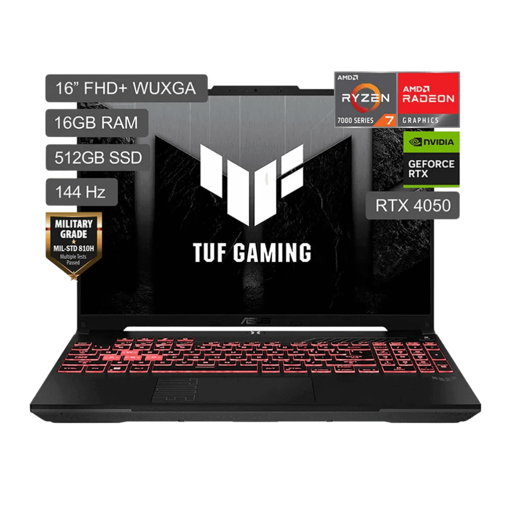 Portátil Asus Tuf A16 Fa607nug-Rl117 R7-7445hs Rtx4060 16gb 512ssd