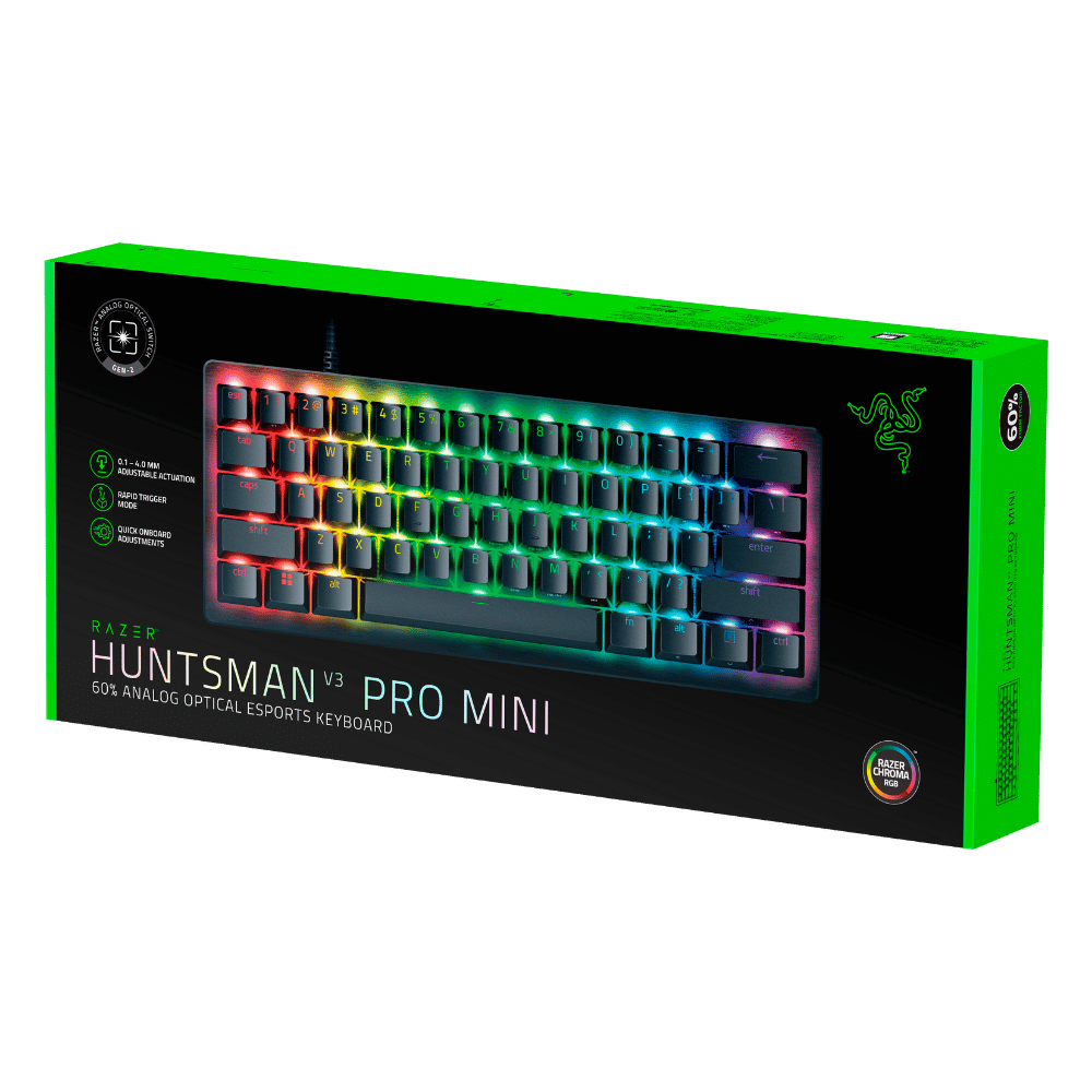Teclado Razer Gamer Huntsman V3 Pro Mini 60% Optical Switch Rojo - Imagen 4