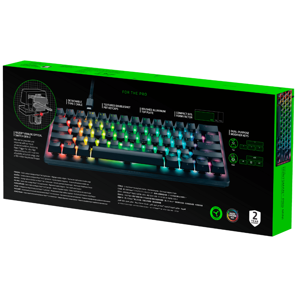 Teclado Razer Gamer Huntsman V3 Pro Mini 60% Optical Switch Rojo - Imagen 3