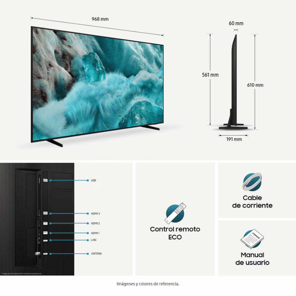 Televisor Samsung Smart 43 Pulgadas Qled 4k QN43Q7FAAKXZL (2025) - Imagen 4