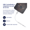 Adaptador Tipo C A Plug 3.5 Hembra Conector De Auriculares 16124 - Thumbnail Image 7
