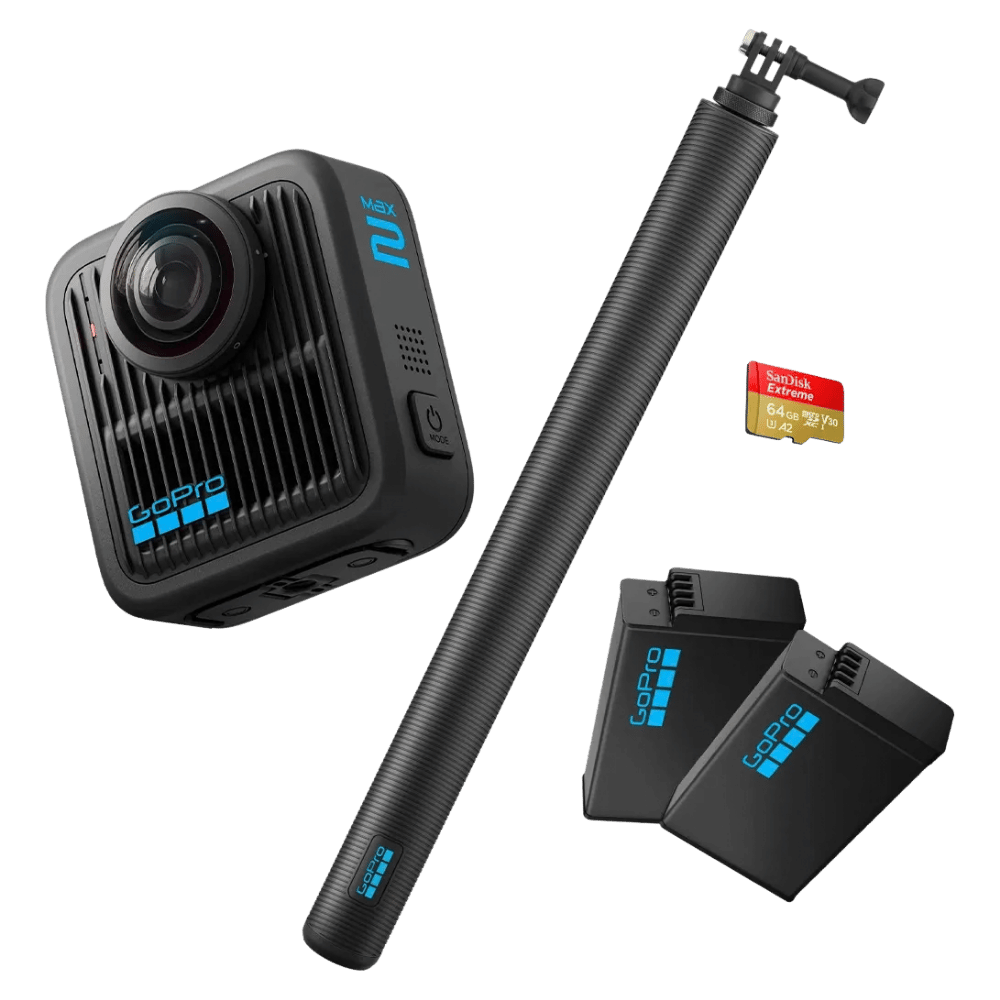 Cámara de Acción GoPro Max2 Bundle 8K 360° + Accessories Bundle Negro