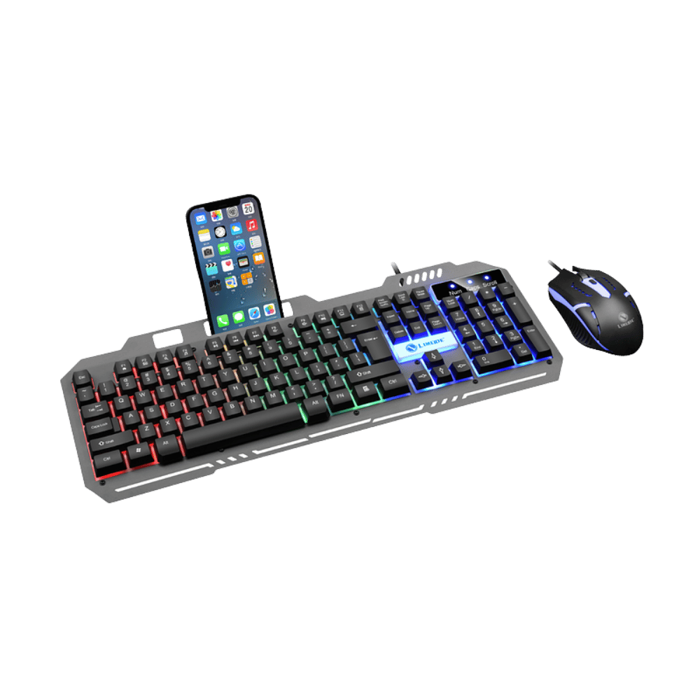 Combo Teclado Y Mouse Gamer Metal T25 Con Soporte 57116