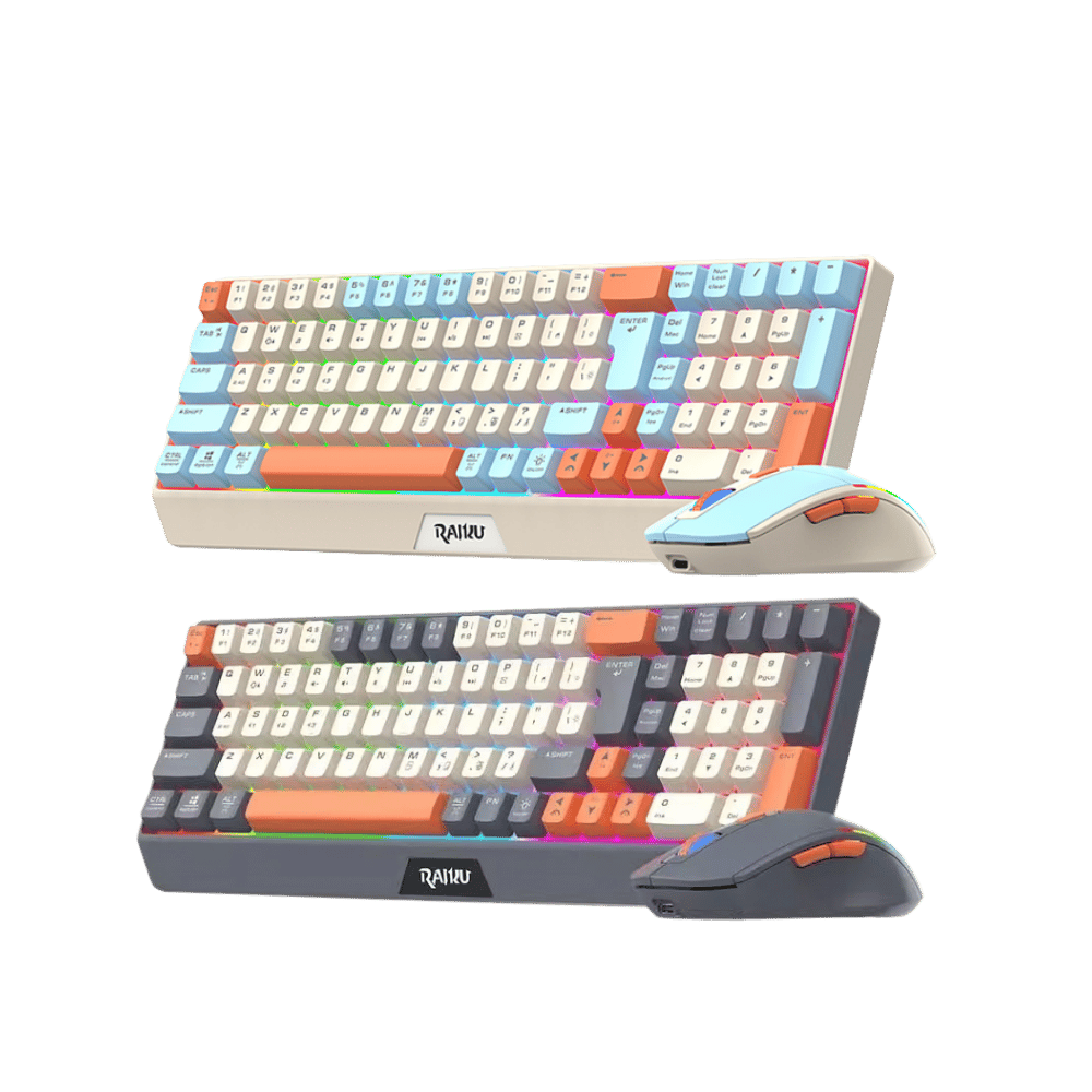 Combo Teclado Y Mouse Inalámbrico RGB R908 Raiku 57118