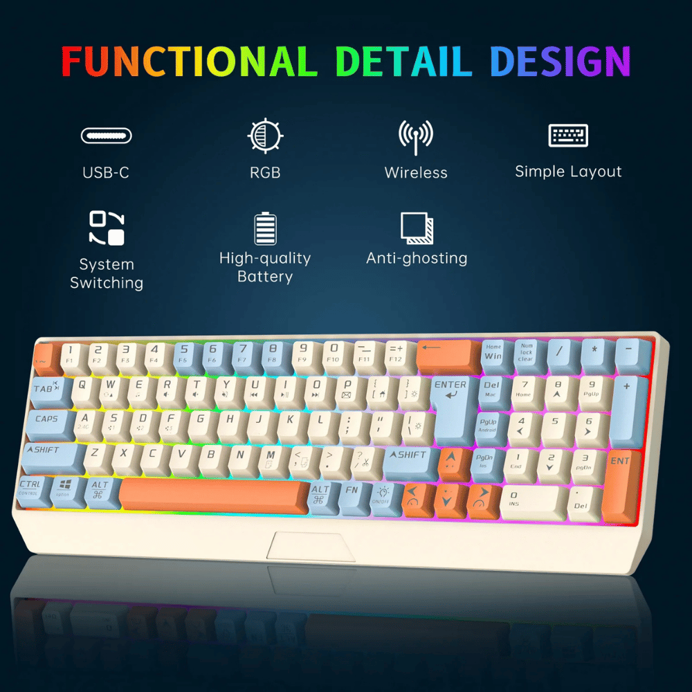 Combo Teclado Y Mouse Inalámbrico RGB R908 Raiku 57118 - Imagen 3