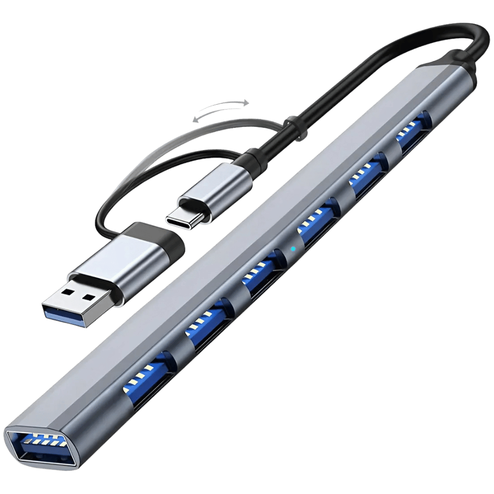 HUB 7 Puertos USB 2.0 + Tipo C 2401 23028