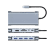 Hub 11 En 1, Tipo C Adaptador Usb C A Hdmi Vga, Ethernet 16147 - Thumbnail Image 5