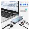 Hub 11 En 1, Tipo C Adaptador Usb C A Hdmi Vga, Ethernet 16147 - Thumbnail Image 4