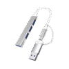 Hub 4 Puertos Usb 2.0 2 En 1 Type C+Usb 23021 (1)