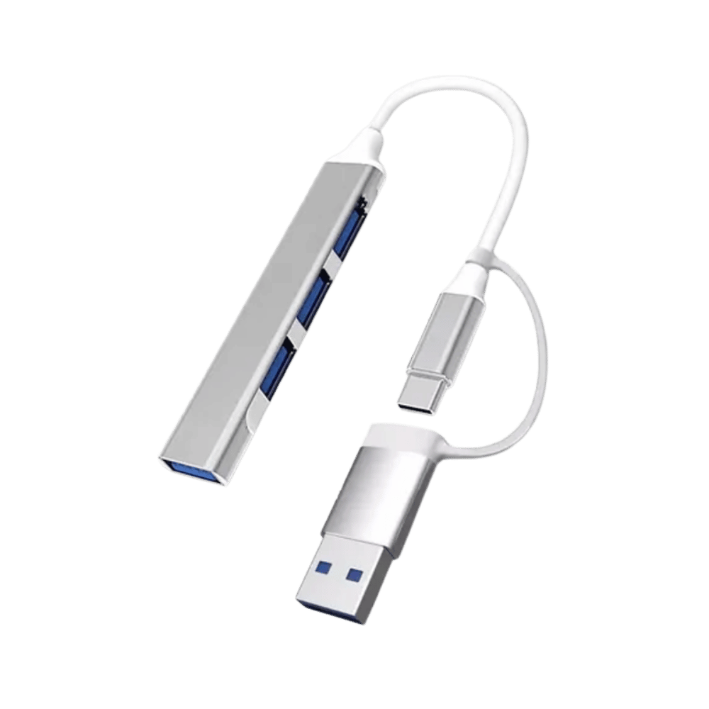 Hub 4 Puertos Usb 2.0 2 En 1 Type C+Usb 23021
