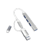 Hub 4 Puertos Usb 2.0 2 En 1 Type C+Usb 23021 (2)