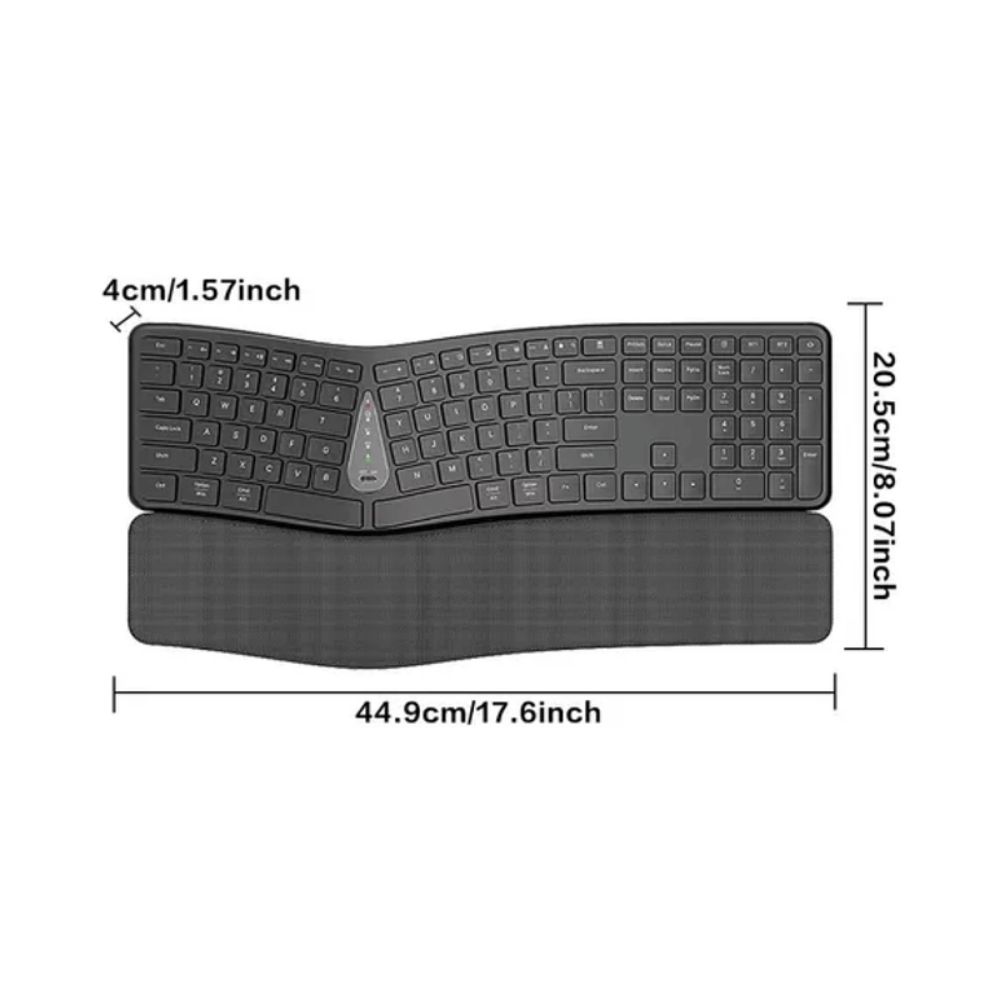 Teclado Ergonómico Inalámbrico T1b 2.4h + Bt 57093 - Imagen 2