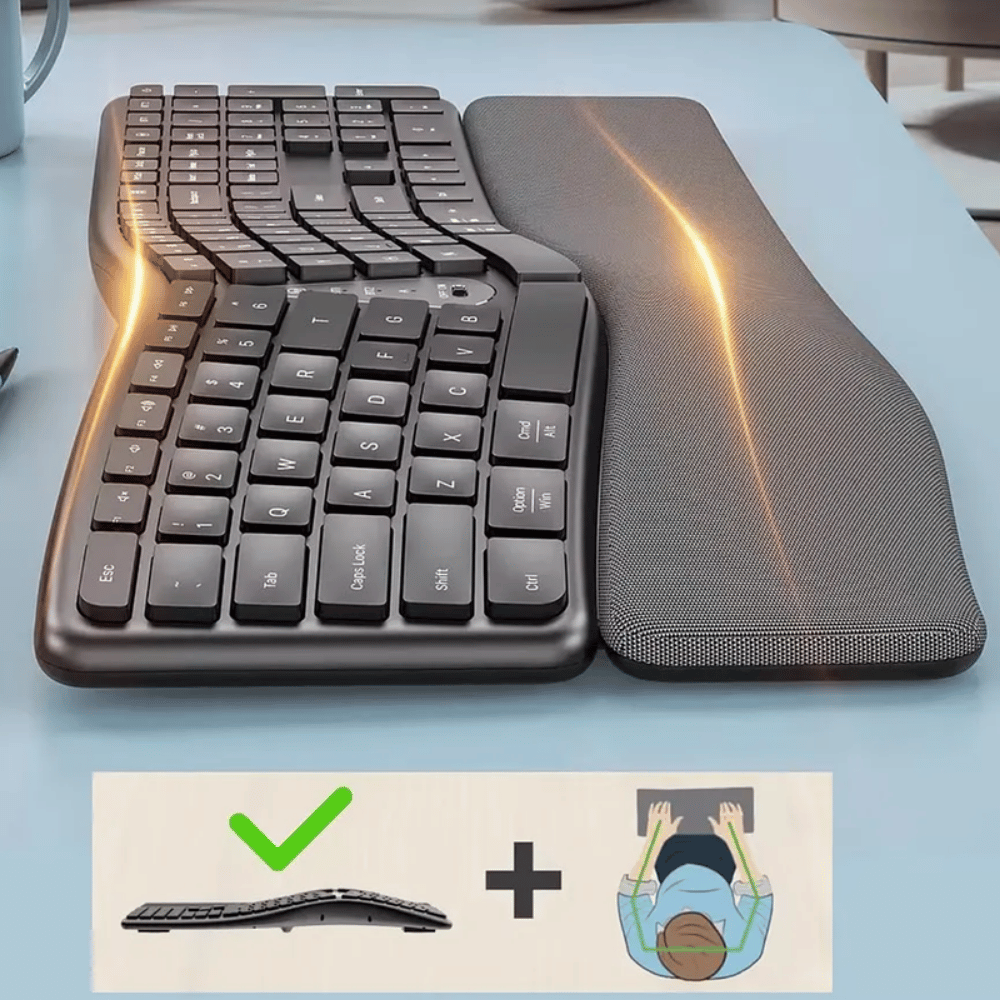 Teclado Ergonómico Inalámbrico T1b 2.4h + Bt 57093 - Imagen 3