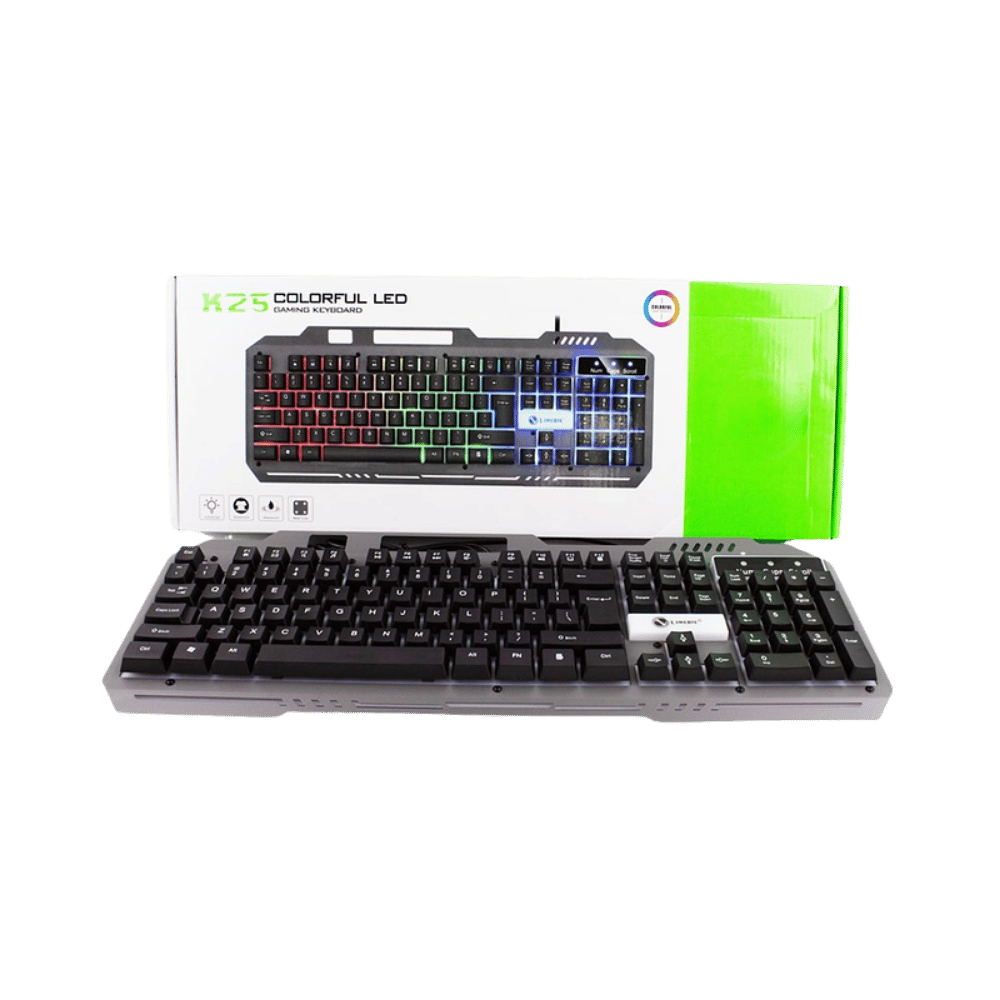 Teclado Gamer K25 Metalico Rgb Con Soporte Celular 57113 - Imagen 2