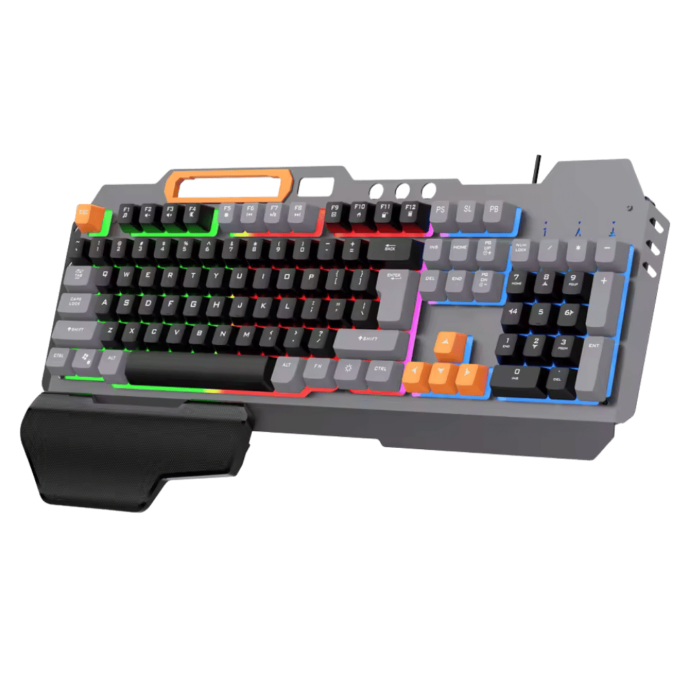 Teclado Gamer Raiku K16 Rgb Con Soporte Celular Y Pad De Juego 57112