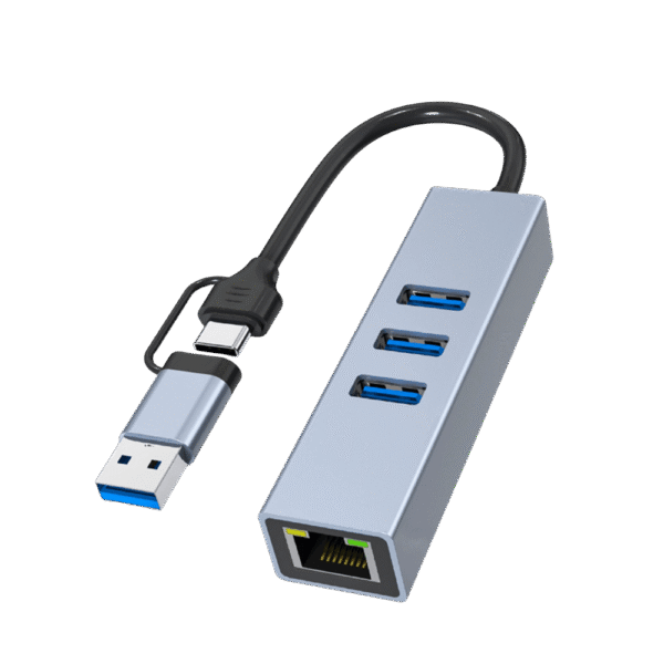 Hub Tipo C 2 En 1 2.0 + Rj45 100m – Sl-036 11900