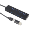 Hub Tipo C + Usb X4 Puertos Usb 3.0 Switch – Jal-S0008 11782 (1)