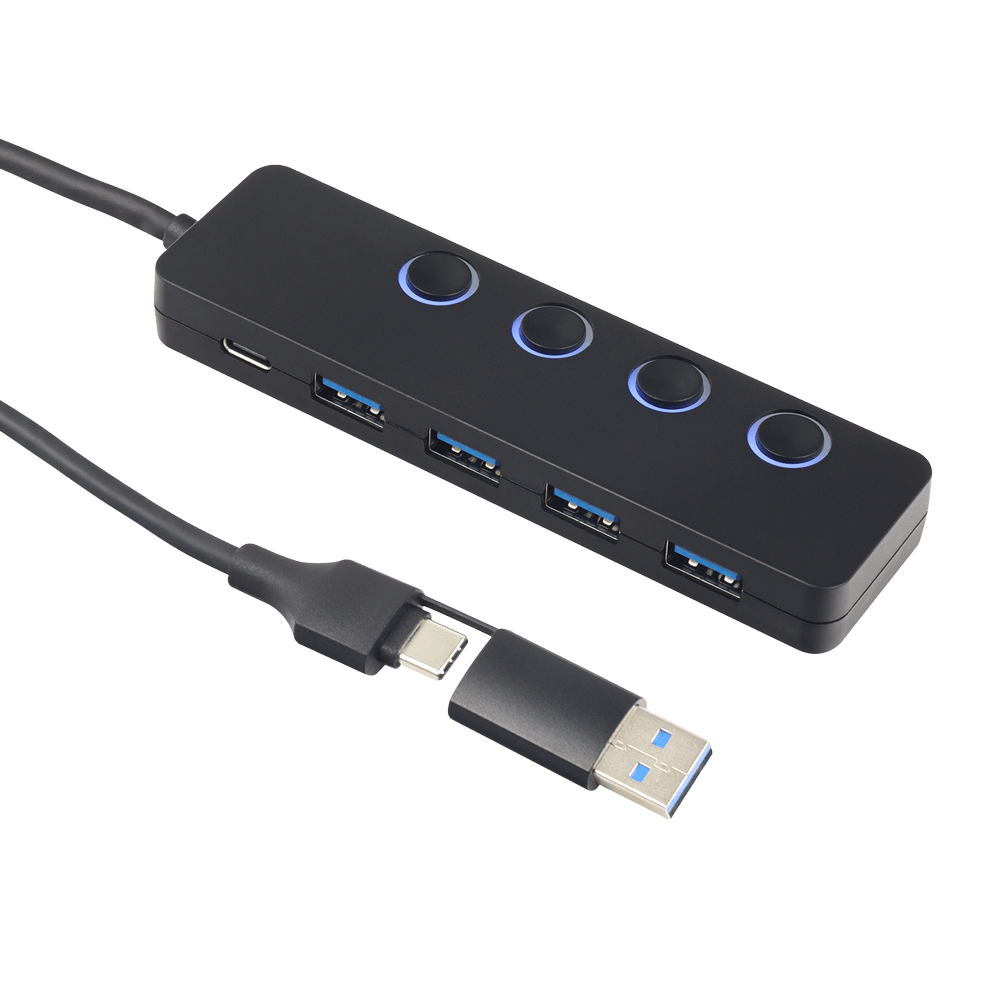Hub Tipo C + Usb X4 Puertos Usb 3.0 Switch – Jal-S0008 11782