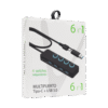 Hub Tipo C + Usb X4 Puertos Usb 3.0 Switch – Jal-S0008 11782 (3)