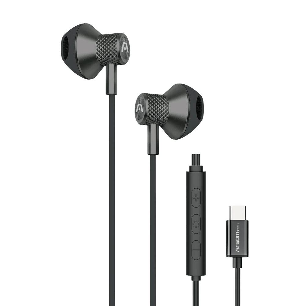 Auriculares Argom negros tipo c Aura Negro