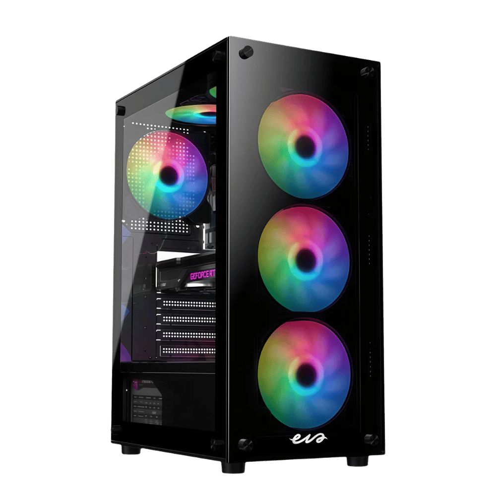 Chasis Eva HX110A Black + 4 Fan FRGB
