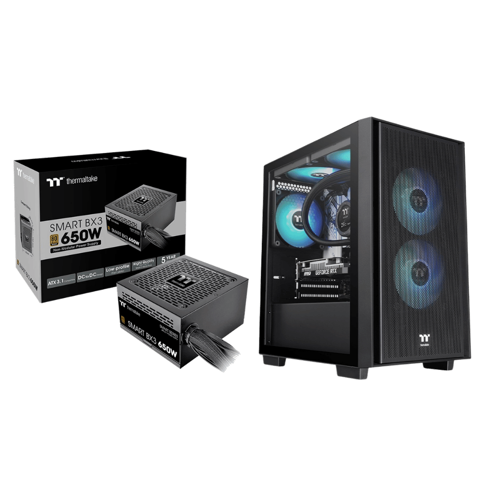 Chasis Thermaltake Versa H16 Fte Negro + Fuente 650W White