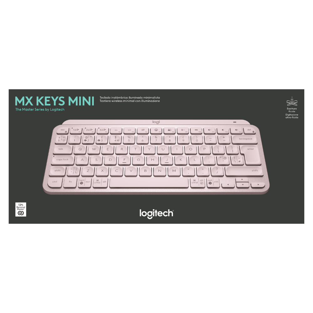 Teclado LOGITECH Inalámbrico Bluetooth Mx Keys Mini Rosa - Imagen 3