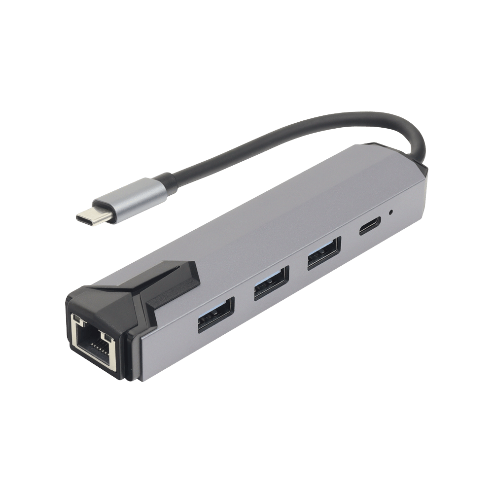 Adaptador Tipo C A Usb 3.0 X3 + Rj45 + Pd 11911
