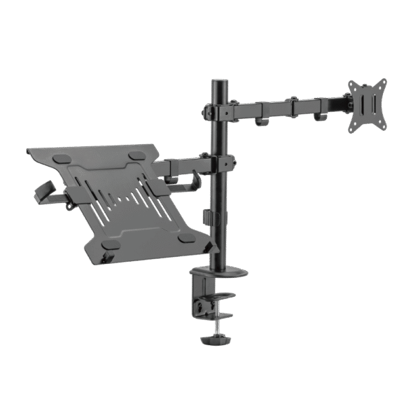 Brazo de Acero para Monitor y Notebook - Redragon Twin