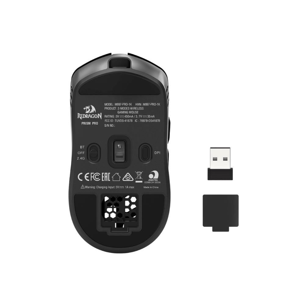 Mouse Inalámbrico Redragon PRIMS M997 PRO 1K Negro - Imagen 3