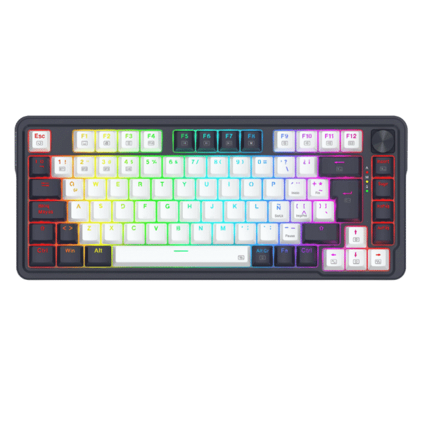 Teclado Inalambrico Redragon Mecánico 75% UCAL PRO K673 Blanco/Negro