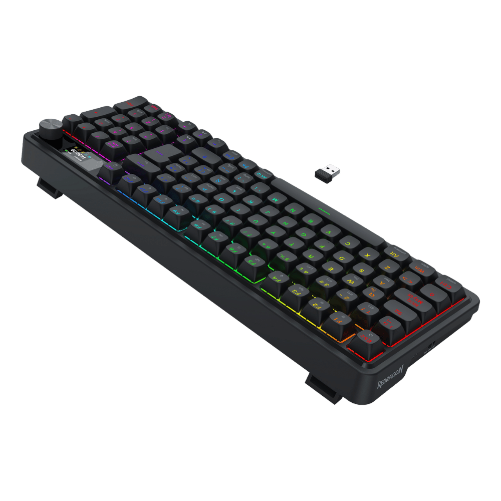 Teclado Inalambrico Redragon Mecánico LCD 96% EISA PRO K686 Negro (7)
