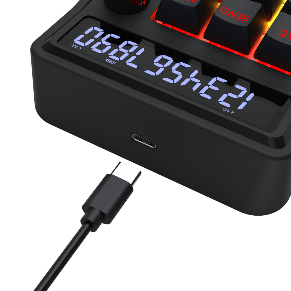 Teclado Numérico Mecánico Rgb Inalámbrico Redragon K733 Pro Negro - Imagen 6