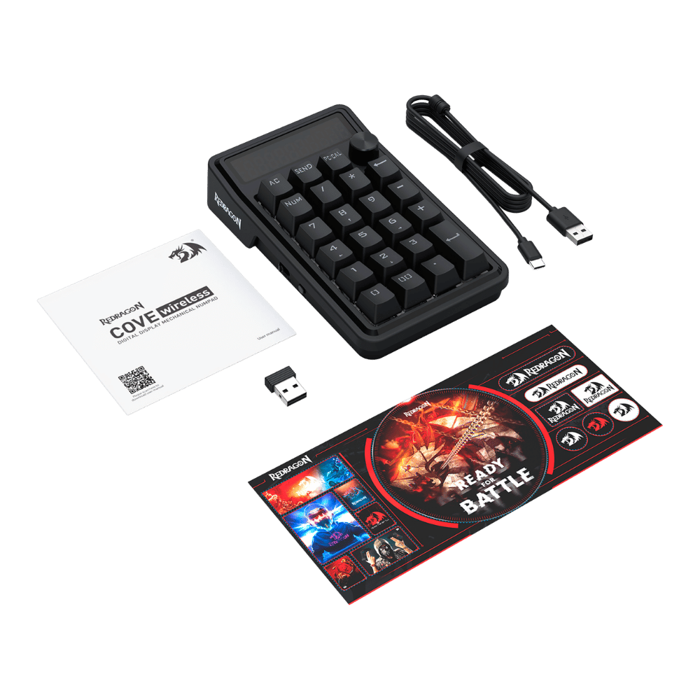Teclado Numérico Mecánico Rgb Inalámbrico Redragon K733 Pro Negro - Imagen 4