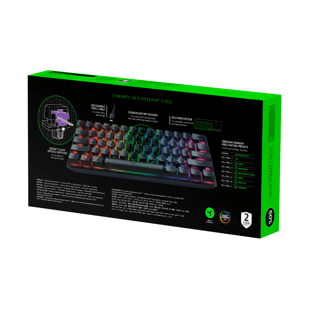 Teclado Razer Gamer Huntsman Mini 60% Optical / Negro - Imagen 3