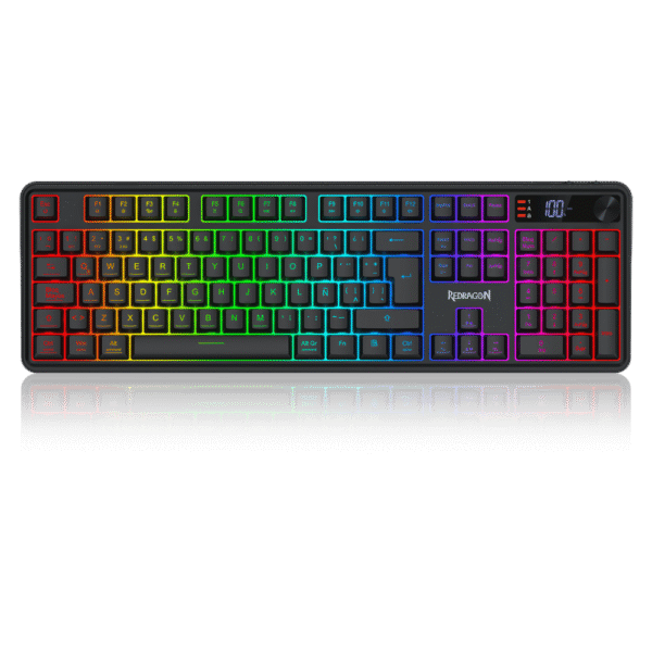 Teclado Redragon Membrana LCD 100% VOLCANO K526 Negro