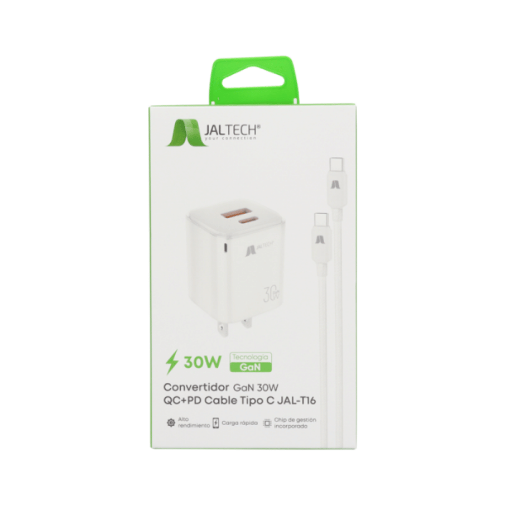 Cargador Gan 30w Qc+Pd Con Cable Tipo C Jal-T16 30847 - Imagen 3