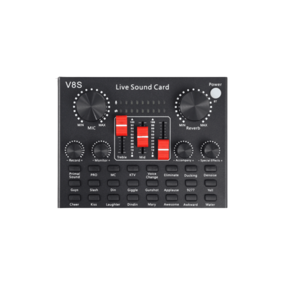 Kit Mic Pro Condensador + Tarjeta De Sonido V8k 11872 - Imagen 2